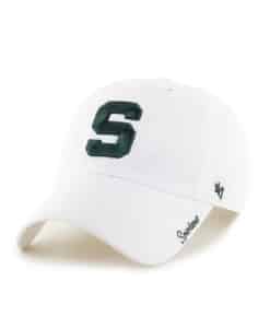 Michigan State Spartans Women's 47 Brand White Miata Clean Up Adjustable Hat