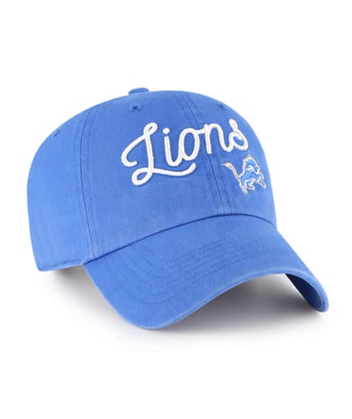 Detroit Lions Women's 47 Brand Blue Raz Millie Clean Up Adjustable Hat
