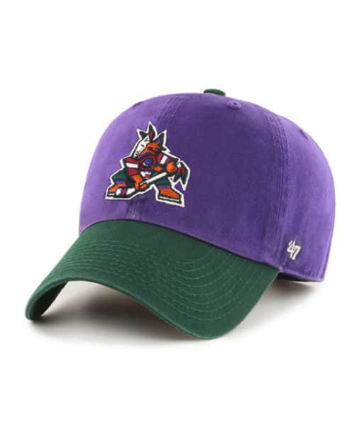 Arizona Coyotes 47 Brand Vintage Purple Green Clean Up Adjustable Hat