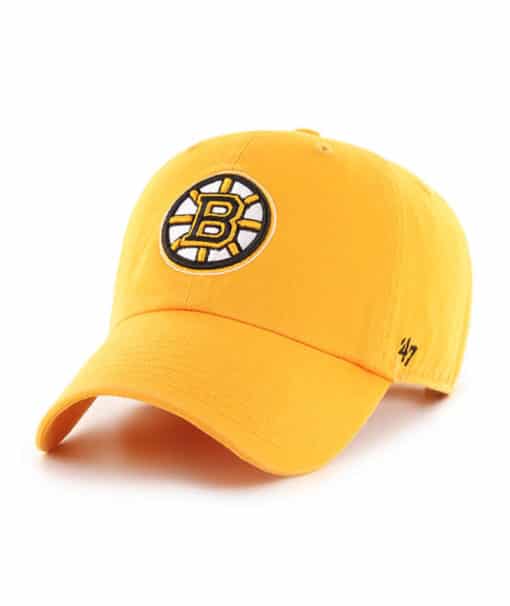 Boston Bruins 47 Brand Yellow Clean Up Adjustable Hat