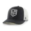 Los Angeles Kings 47 Brand Trucker Black White Mesh Snapback Hat