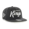 Los Angeles Kings 47 Brand Script Vintage Black Snapback Hat