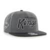 Los Angeles Kings 47 Brand Script Vintage Charcoal Snapback Hat