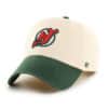 New Jersey Devils 47 Brand Vintage Natural Green Clean Up Adjustable Hat