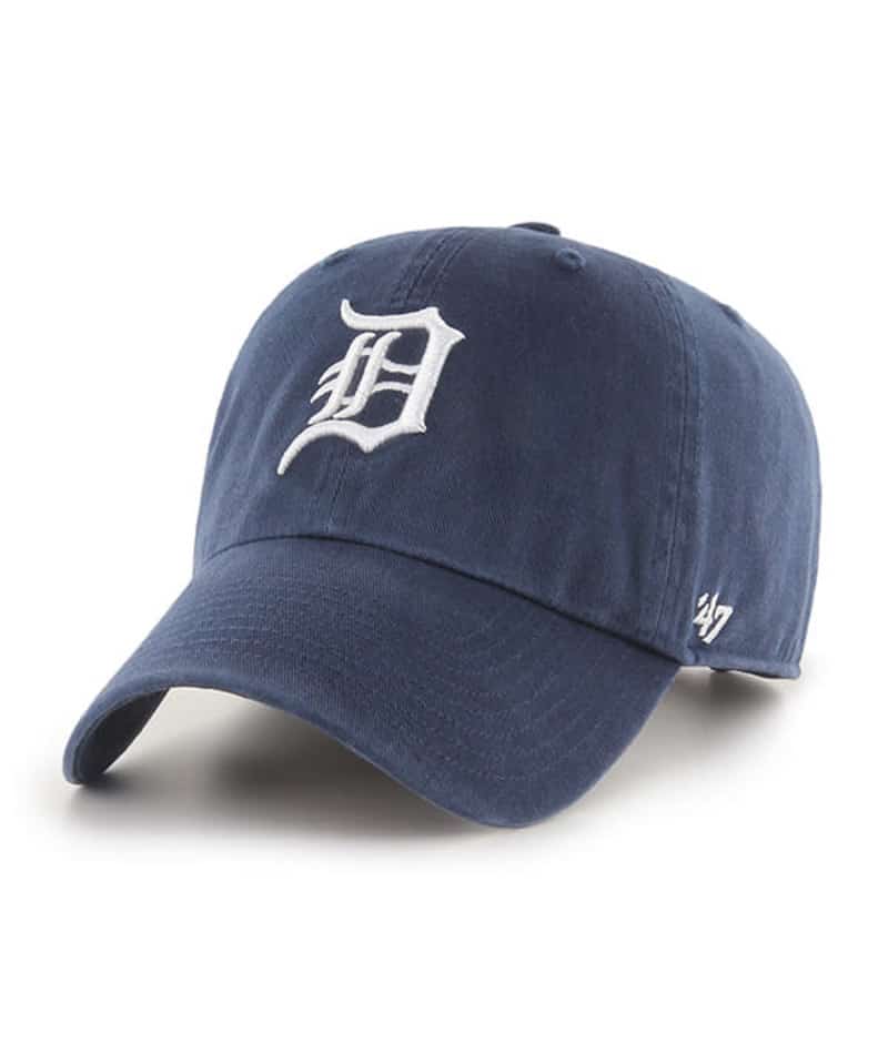 47 Brand Mens Detroit Tigers Strapback Dad Hat - Blue