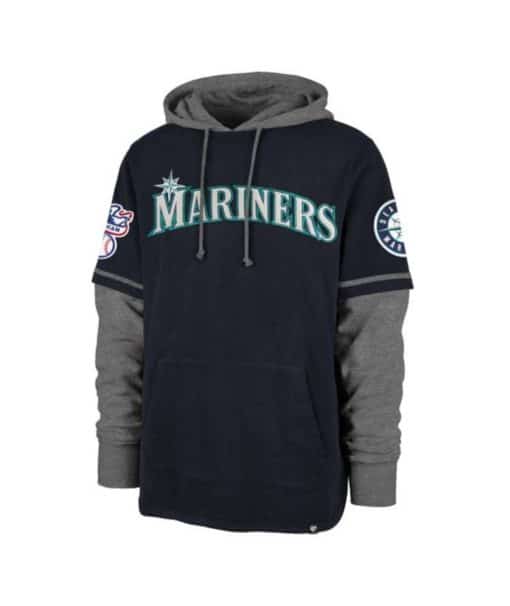 Seattle Mariners Men's 47 Brand Navy Shortstop Pullover Hoodie