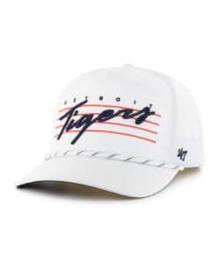 Detroit Tigers 47 Brand White Downburst Hitch Snapback Hat