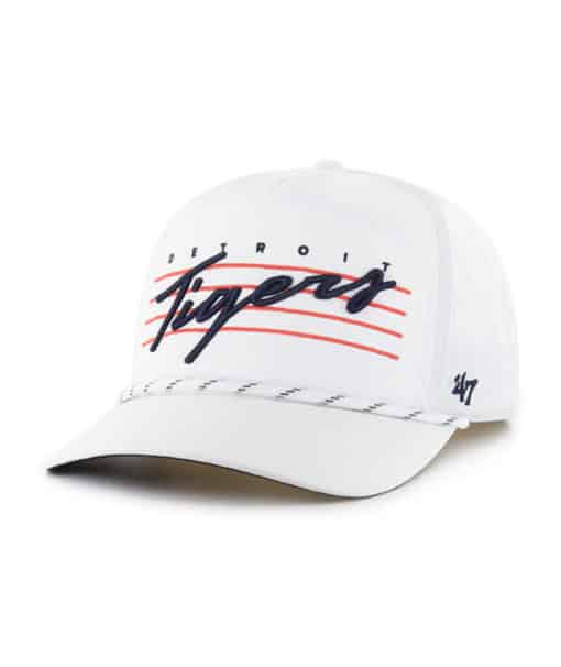 Detroit Tigers 47 Brand White Downburst Hitch Snapback Hat