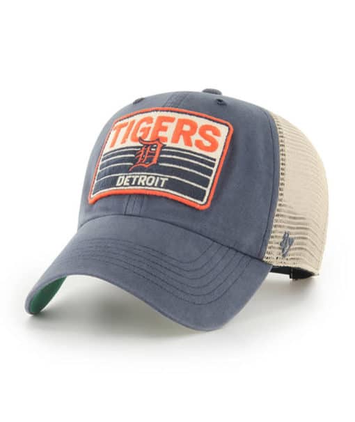 Detroit Tigers 47 Brand Vintage Navy Four Stroke Clean Up Khaki Mesh Snapback Hat