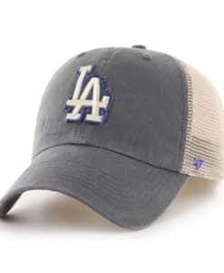 Los Angeles Dodgers 47 Brand Charcoal Rayburn Mesh Franchise Fitted Hat