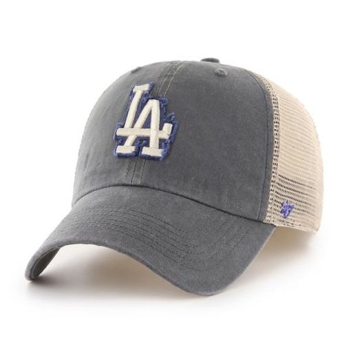 Los Angeles Dodgers 47 Brand Charcoal Rayburn Mesh Franchise Fitted Hat