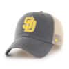 San Diego Padres 47 Brand Charcoal Rayburn Mesh Franchise Fitted Hat