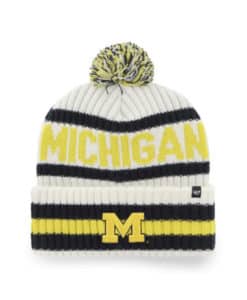Michigan Wolverines 47 Brand White Bering Cuff Knit Hat