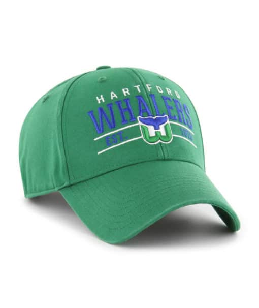 Hartford Whalers 47 Brand Center Line Vintage Green MVP Adjustable Hat