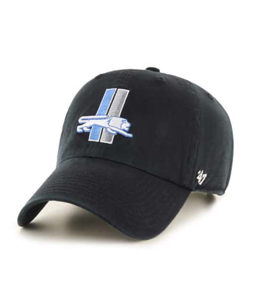 Detroit Lions 47 Brand Classic Black Clean Up Adjustable Hat