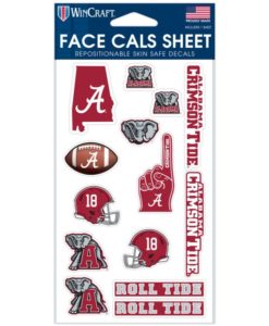 Alabama Crimson Tide Face Cals 4" x 7"