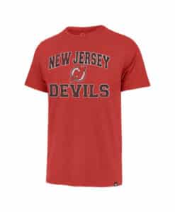 New Jersey Devils Men's 47 Brand Red Arch Franklin T-Shirt Tee