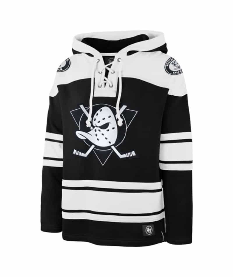 Anaheim Ducks Men's 47 Brand Black Pullover Jersey Hoodie