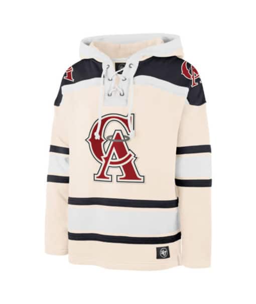 Los Angeles Angels Men’s 47 Brand Cooperstown Cream Pullover Jersey Hoodie