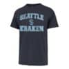 Seattle Kraken Men's 47 Brand Atlas Blue Arch Franklin T-Shirt Tee