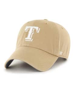 Texas Rangers 47 Brand Khaki Chambray Ballpark Clean Up Adjustable Hat