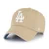 Los Angeles Dodgers 47 Brand Columbia Khaki Ballpark Clean Up Adjustable Hat