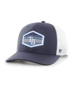 Tampa Bay Rays 47 Brand Navy Burgess Trucker White Mesh Snapback Hat