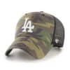 Los Angeles Dodgers 47 Brand Camo Branson Black Mesh Snapback Hat