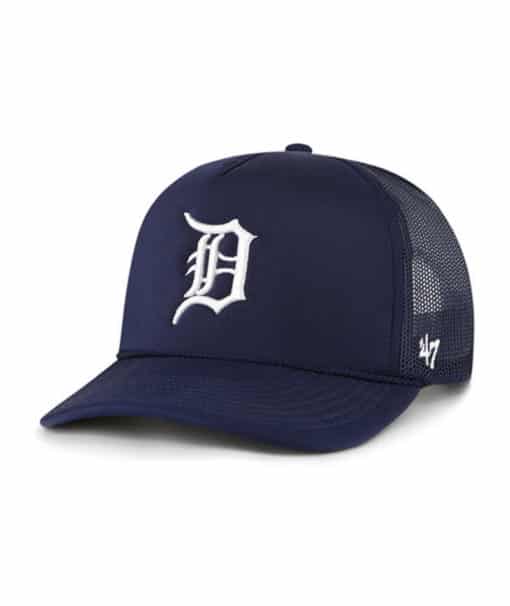 Detroit Tigers 47 Brand Foam Front Navy Trucker Mesh Snapback Hat