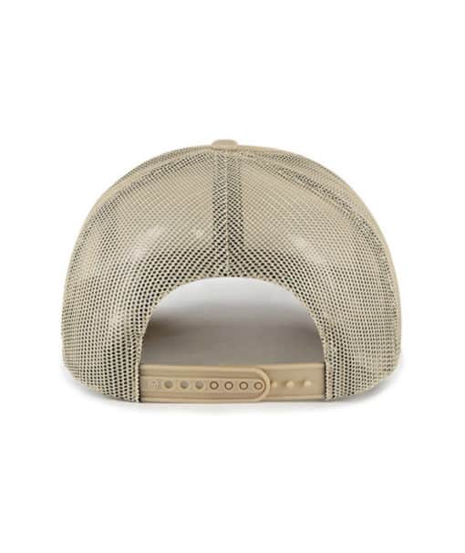 Houston Astros 47 Brand Foam Front Khaki Trucker Mesh Snapback Hat - Image 2