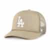 Los Angeles Dodgers 47 Brand Foam Front Khaki Trucker Mesh Snapback Hat