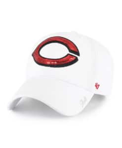Cincinnati Reds Women's 47 Brand Sparkle White Clean Up Adjustable Hat