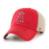 Los Angeles Angels 47 Brand Red Trawler Khaki Mesh Clean Up Snapback Hat