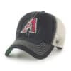 Arizona Diamondbacks 47 Brand Trawler Black Clean Up Khaki Mesh Snapback Hat