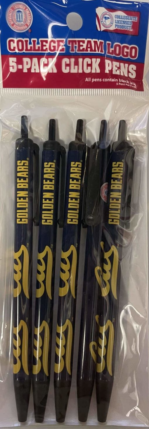 California Golden Bears 5 Pack Click Pens