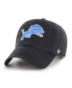 Detroit Lions YOUTH 47 Brand Black Clean Up Adjustable Hat