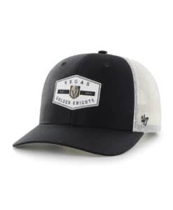 Vegas Golden Knights 47 Brand Black Convoy Trucker White Mesh Snapback Hat
