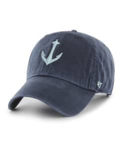 Seattle Kraken 47 Brand Anchor Navy Clean Up Adjustable Hat