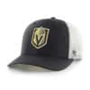 Vegas Golden Knights 47 Brand Black Trucker White Mesh Snapback Hat