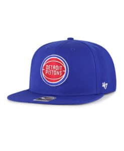 Detroit Pistons 47 Brand Royal Blue No Shot Snapback Hat
