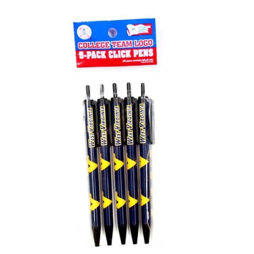 West Virginia Mountaineers 5 Pack Click Pens