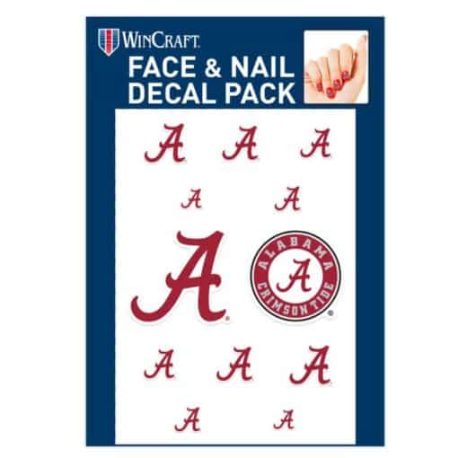 Alabama Crimson Tide Cals Fingernail Tattoos