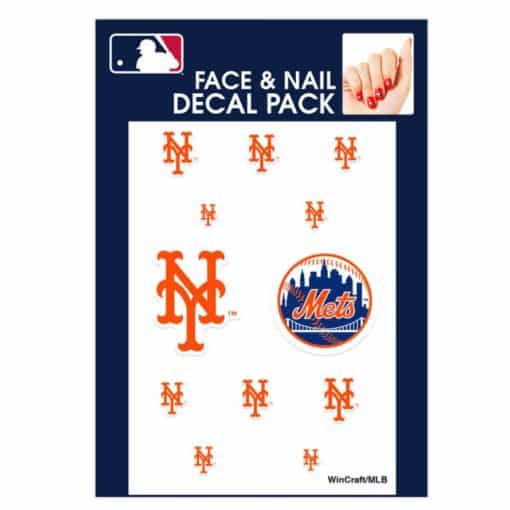 New York Mets Cals Fingernail Tattoos