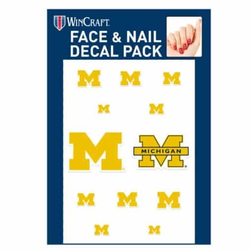 Michigan Wolverines Cals Fingernail Tattoos