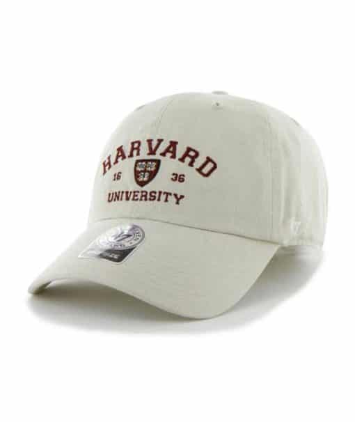 Harvard Crimson 47 Brand Natural Original Clean Up Adjustable Hat