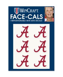 Alabama Crimson Tide Face Cals Temporary Tattoos