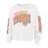 Detroit Tigers 47 Brand Women's Sandstone Brush Back Long Sleeve T-Shirt Tee