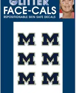 Michigan Wolverines Temporary Tattoos Glitter Face Cals