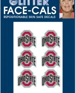 Ohio State Buckeyes Temporary Tattoos Glitter Face Cals