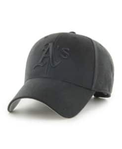Oakland Athletics 47 Brand All Black MVP Adjustable Hat